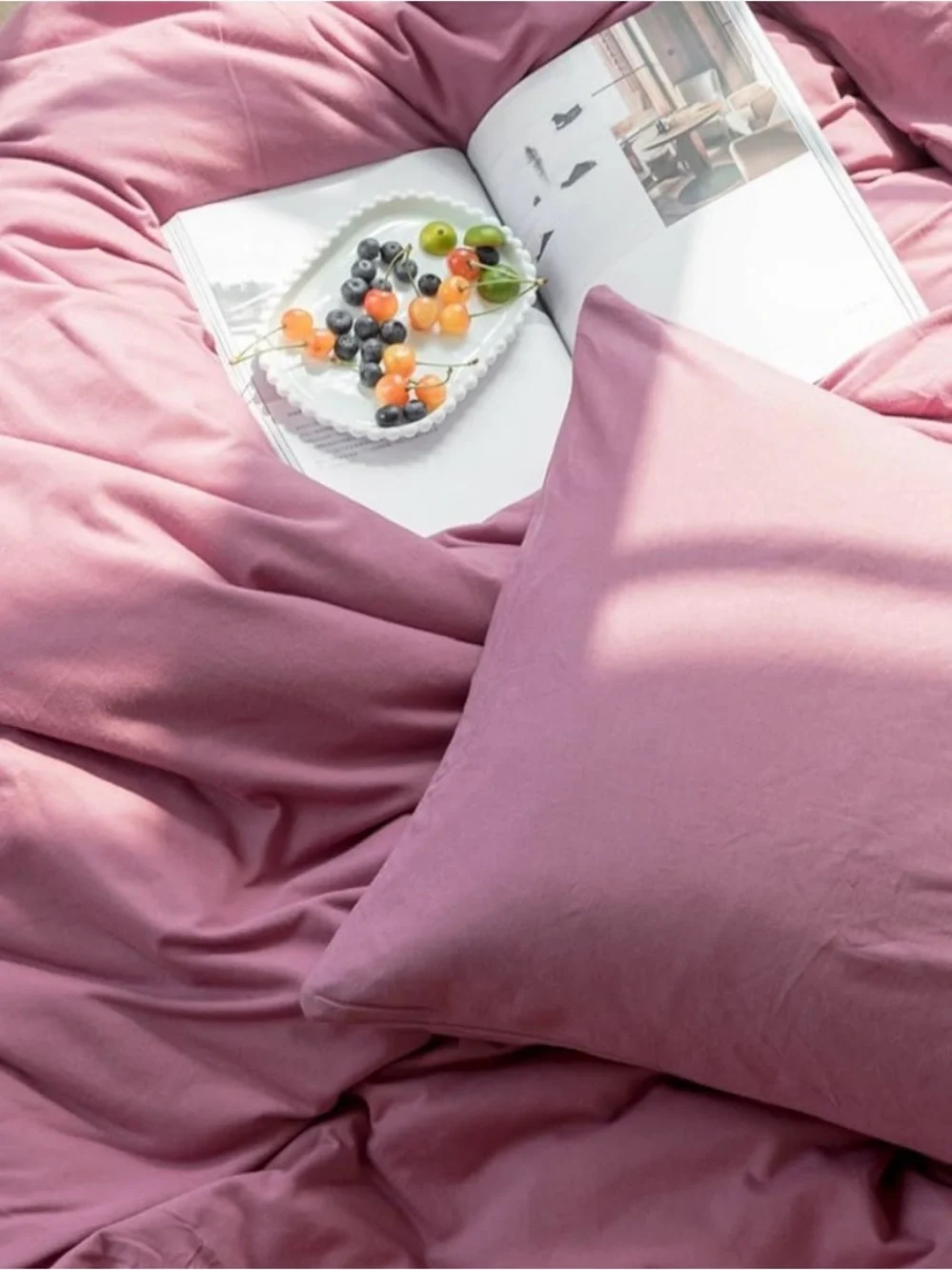 Purple Mauve 3 Piece Duvet Cover Set - Twin XL